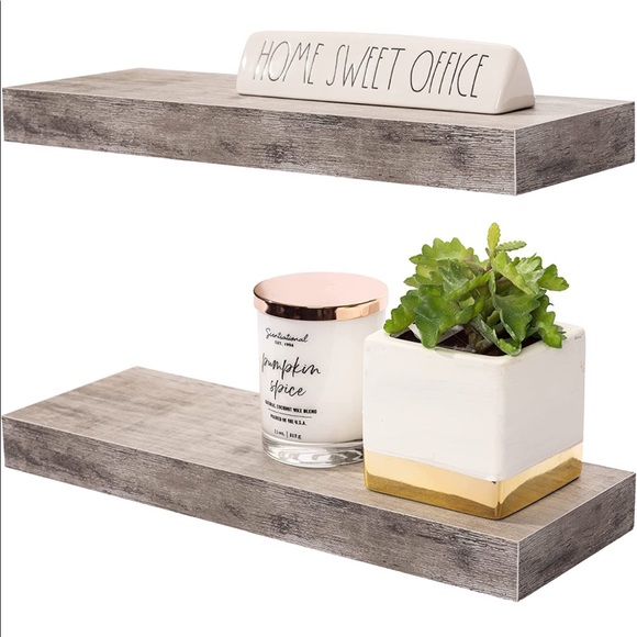 Sorbus ‘rustic wood look’. 3 piece floating shelf with hardware. - Picture 5 of 5